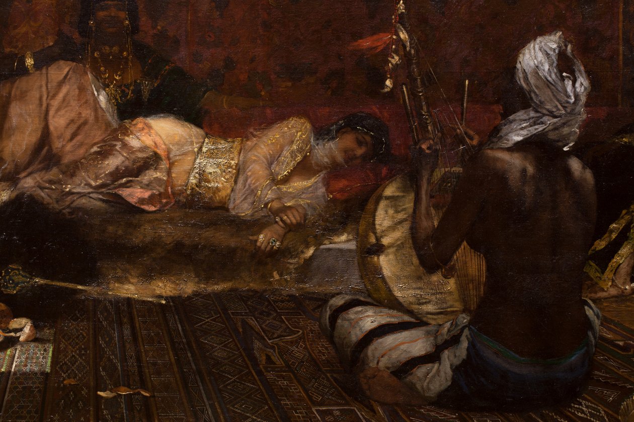 Egy hárem belseje Marokkóban (részlet) alkotó: Jean Joseph Benjamin Constant