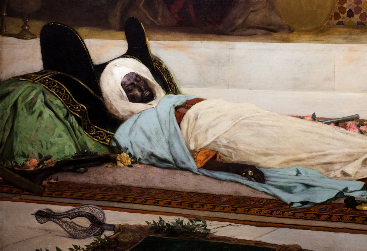 Le jour des funerailles - Marokkói jelenet (részlet) alkotó: Jean Joseph Benjamin Constant