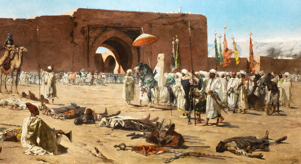 Az utolsó lázadók, marokkói történelmi jelenet (részlet) alkotó: Jean Joseph Benjamin Constant