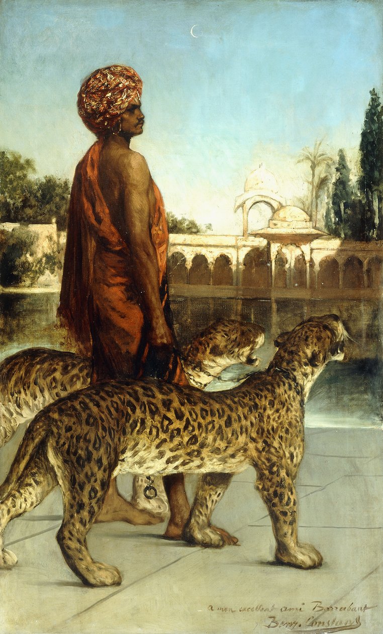 A palotaőr két leopárddal alkotó: Jean Joseph Benjamin Constant
