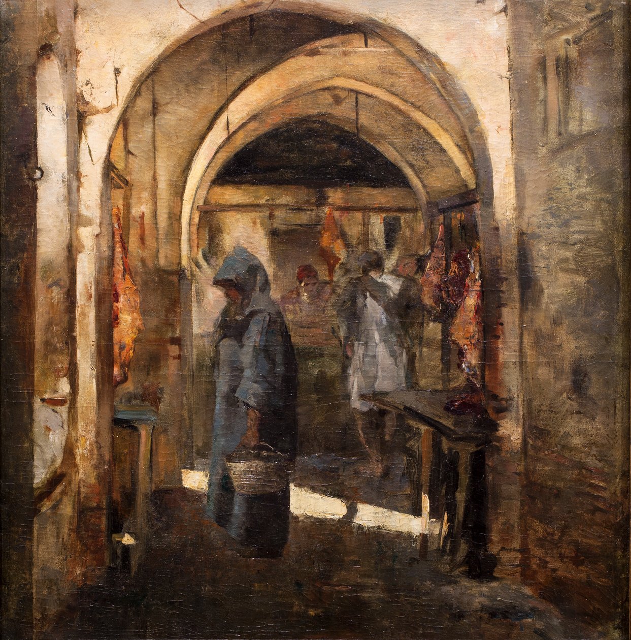 A hentesüzlet, 19. század 2. fele. (Olaj, vászon) alkotó: Jean Joseph Benjamin Constant