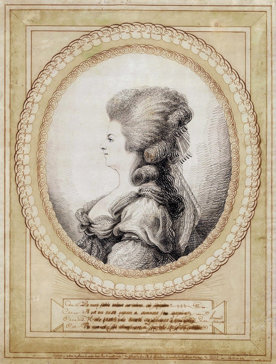 Marie Antoinette osztrák portréja. alkotó: Jean Joseph Bernard