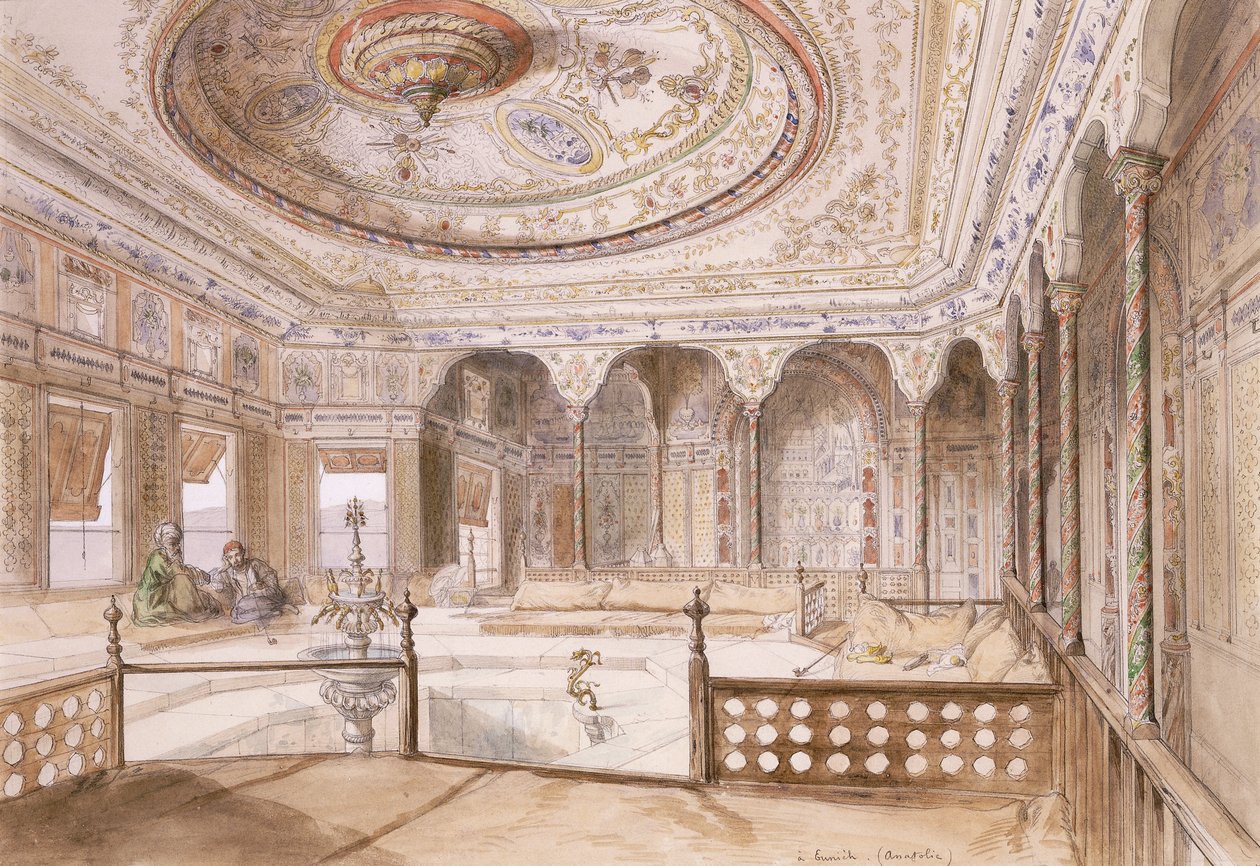 Egy uyne-i palota belseje, alkotó: Jean Joseph Bonaventure Laurens