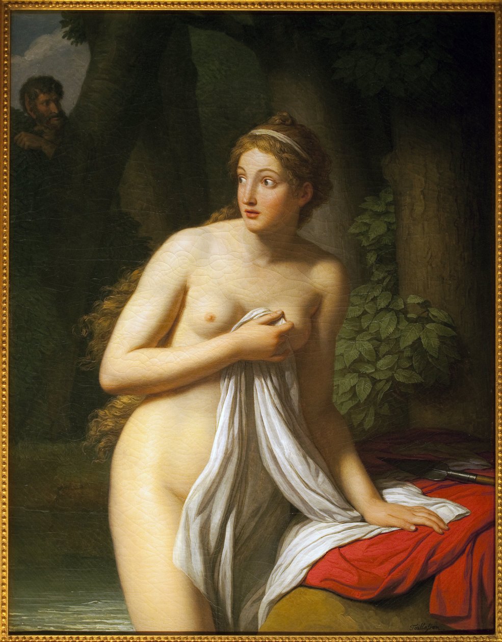 Meglepetés nimfa. Jean Joseph Taillasson (1745-1809) festménye, Olaj, vászon. 18. századi francia művészet. Toulouse Szépművészeti Múzeum. alkotó: Jean Joseph Taillasson