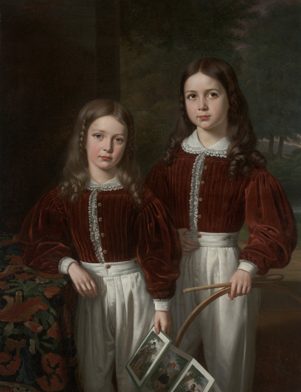 Két gyermek portréja, valószínűleg M. Almeric Berthier, Comte de LaSalle fiai alkotó: Jean Joseph Vaudechamp