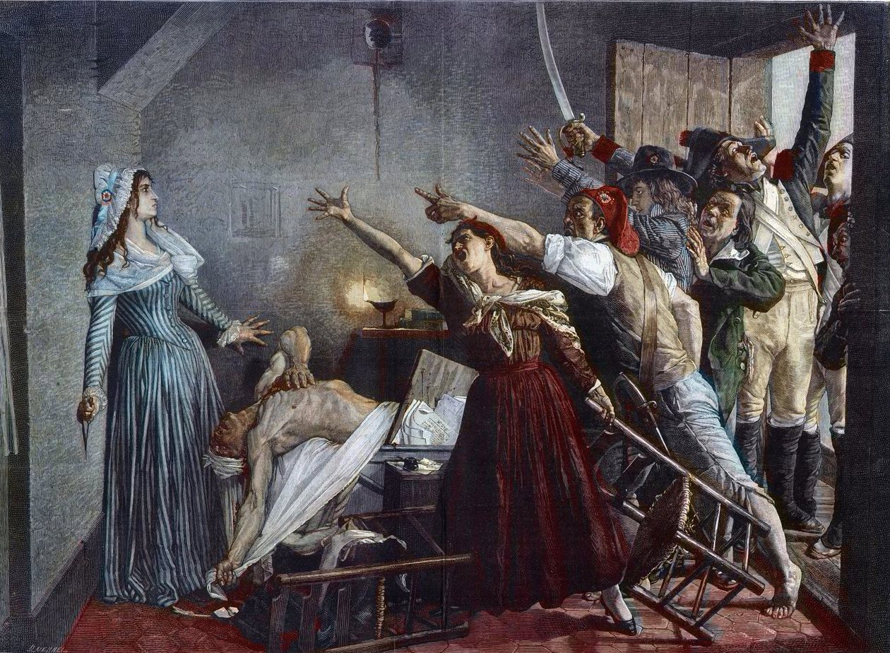 Jean Paul Marat (Jean-Paul) meggyilkolása 1743-93 francia forradalmi politikus alkotó: Jean Joseph Weerts