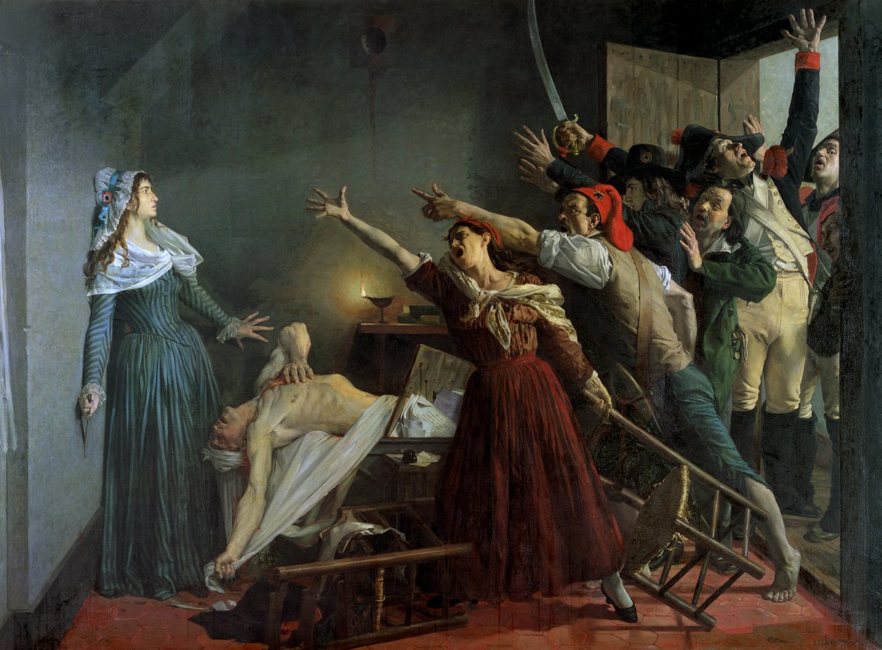 Marat meggyilkolása, 1886 alkotó: Jean Joseph Weerts