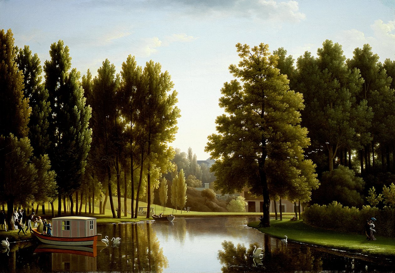 Francia: Le parc à Mortefontaine A Mortefontaine-i park alkotó: Jean Joseph Xavier Bidauld