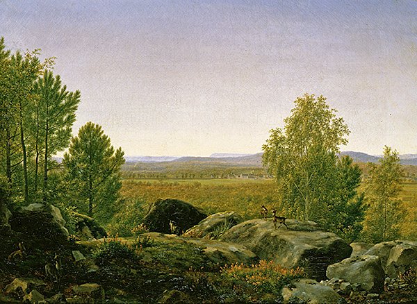 Hajnali táj (olaj, vászon) alkotó: Jean Joseph Xavier Bidauld