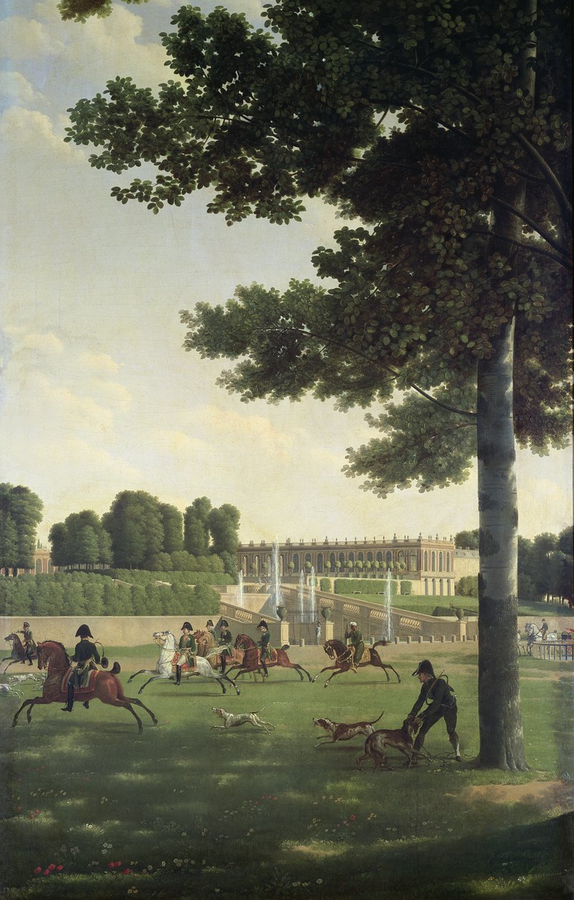 Nyílt tér a Nagy Trianon előtt, 1810 alkotó: Jean Joseph Xavier Bidauld