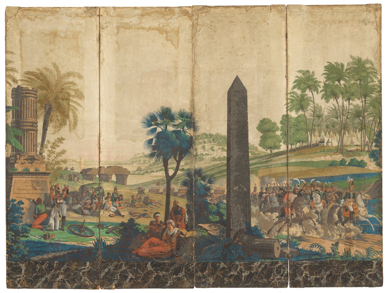 "A franciák Egyiptomban" [francia Egyiptomban] alkotó: Jean Julien Deltil, 1791 – 1863