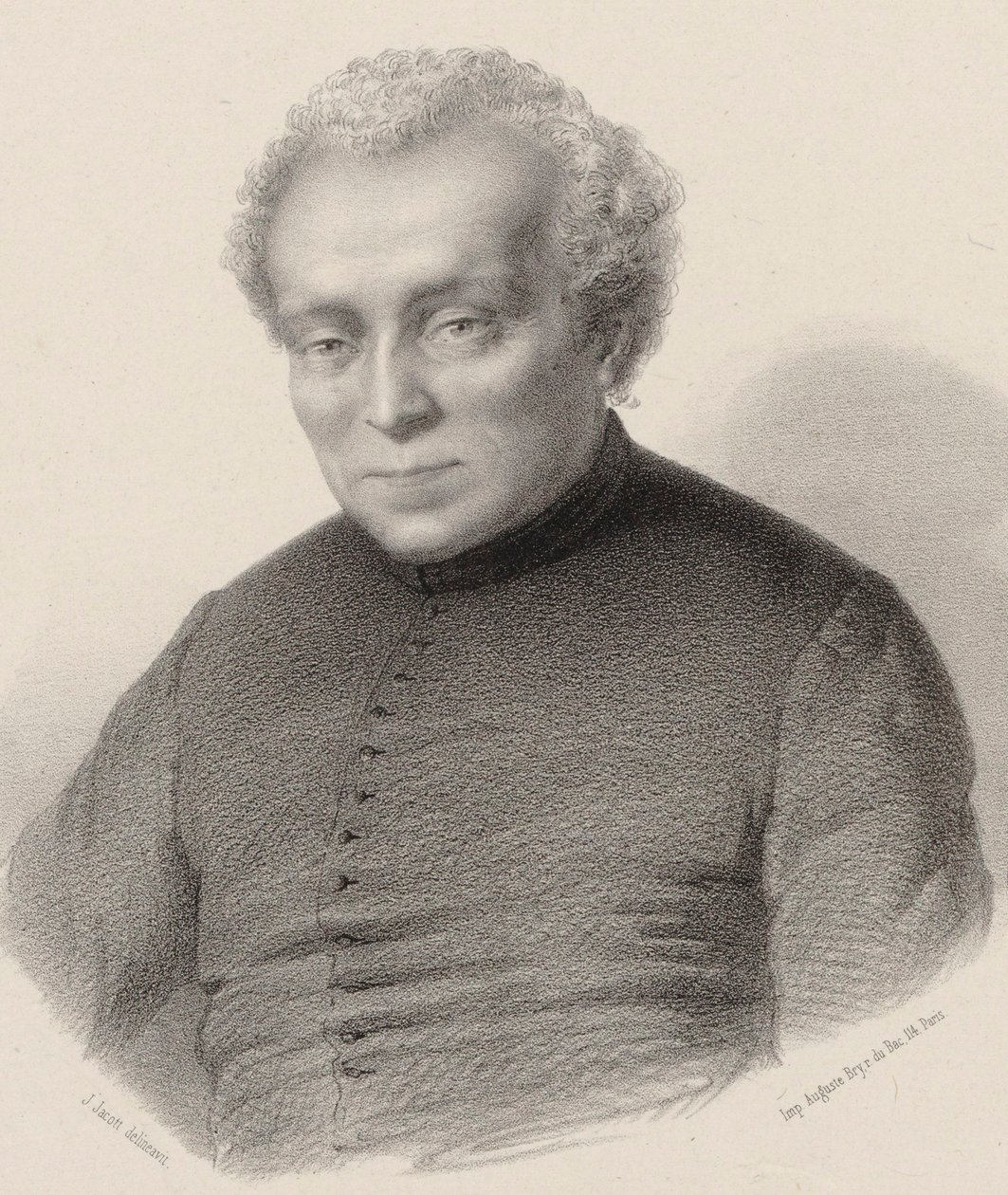 Louis Lambillotte zeneszerző portréja 1797-1855. alkotó: Jean Julien Jacott