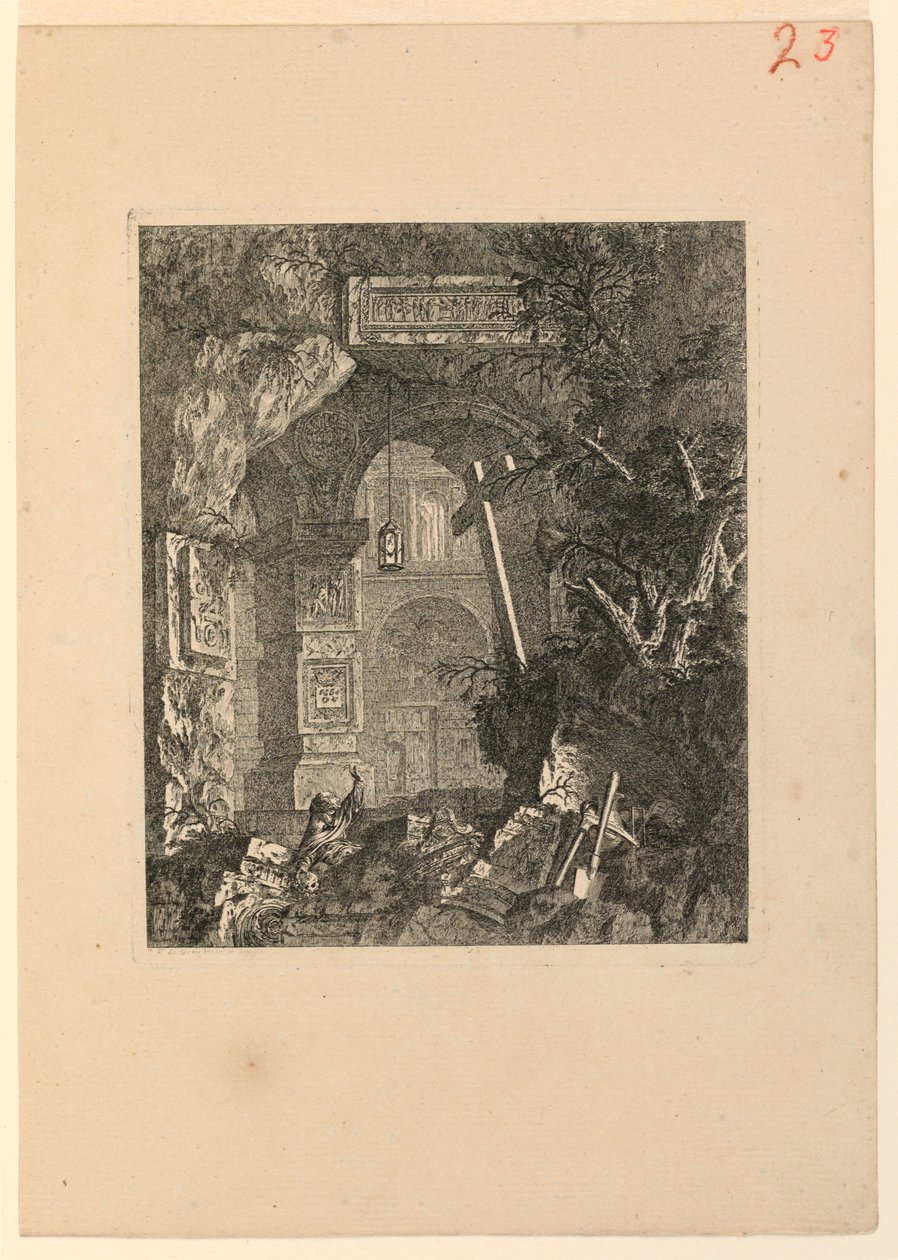 Saint-Francois (?) romok táján alkotó: Jean Laurent Legeay