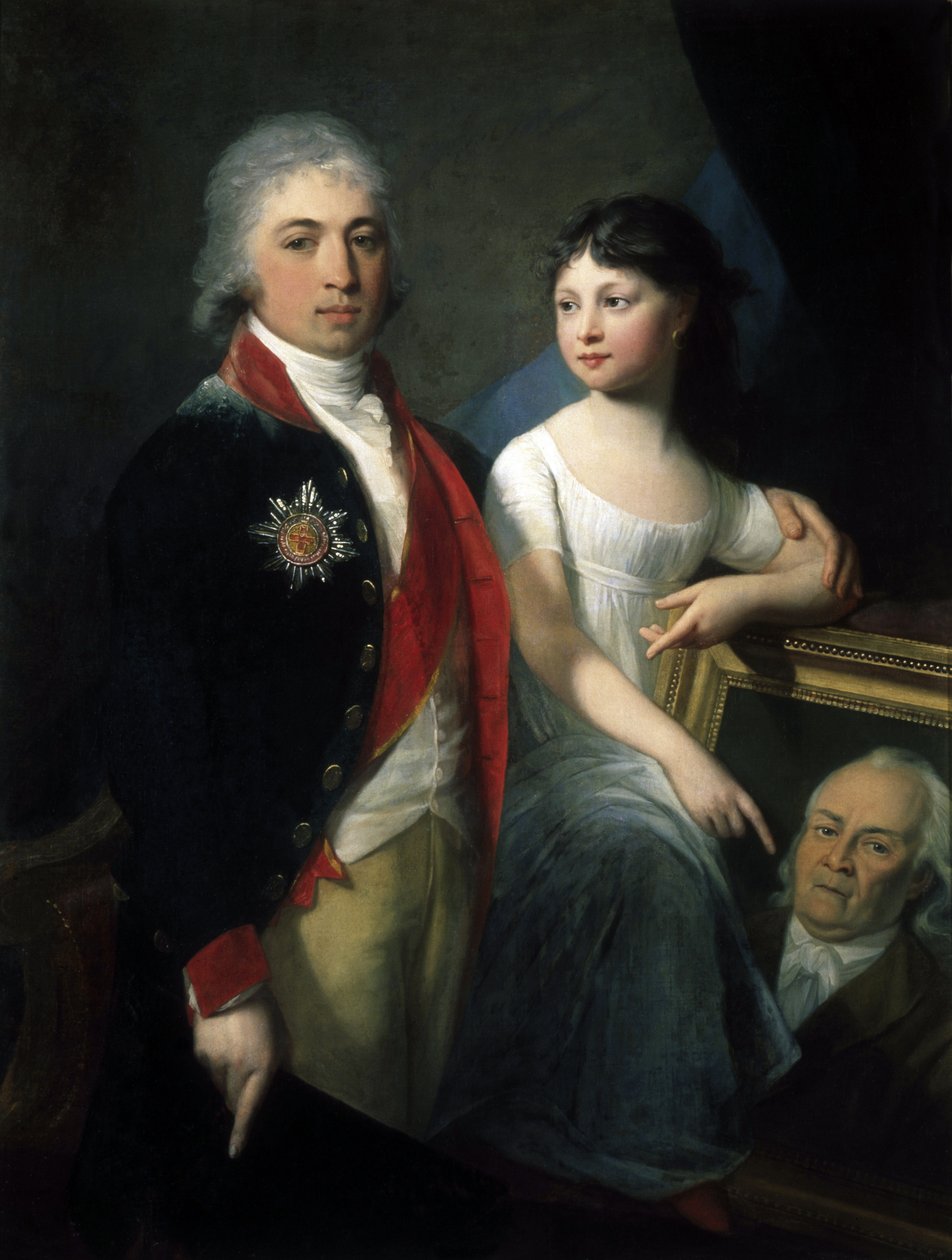 A szerző és államférfi, Ivan M. Muravyev-Apostol portréja lányával (Iván M. Muravyev-Apostol szerző és államférfi portréja lányával) - Jean Laurent Monnier (1743 vagy 1746-1808) festménye, olaj, vászon alkotó: Jean Laurent Monnier