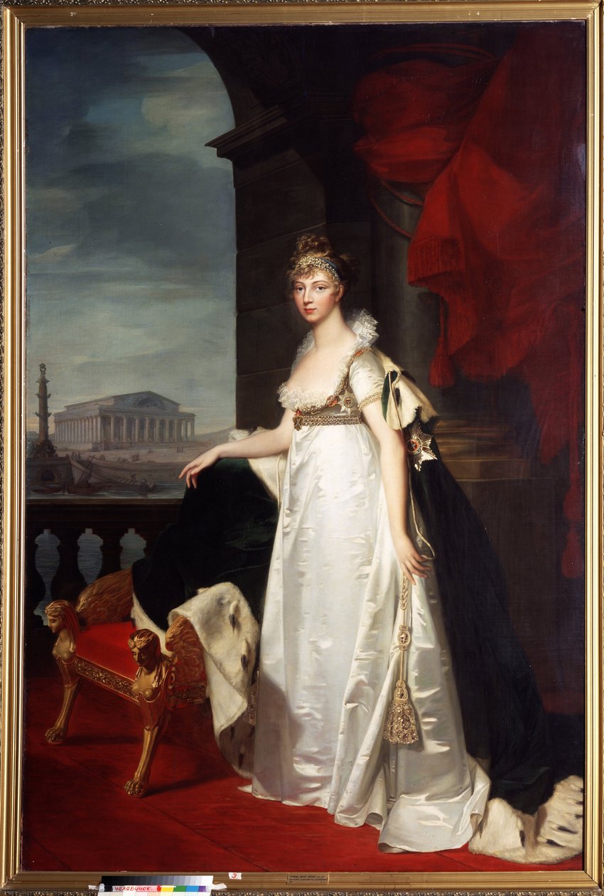 Erzsébet Alekszejevna császárné portréja (Elizabeth Alexeievna, Louise Augusta badeni vagy badeni hercegnő alkotó: Jean Laurent Monnier