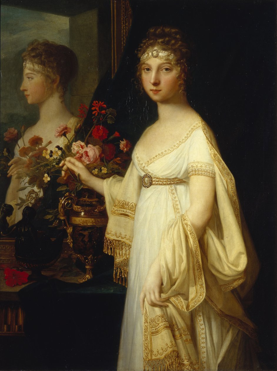 Erzsébet Alekszejevna császárné, Lujza badeni hercegnő portréja 1779-1826, 1802 alkotó: Jean Laurent Monnier