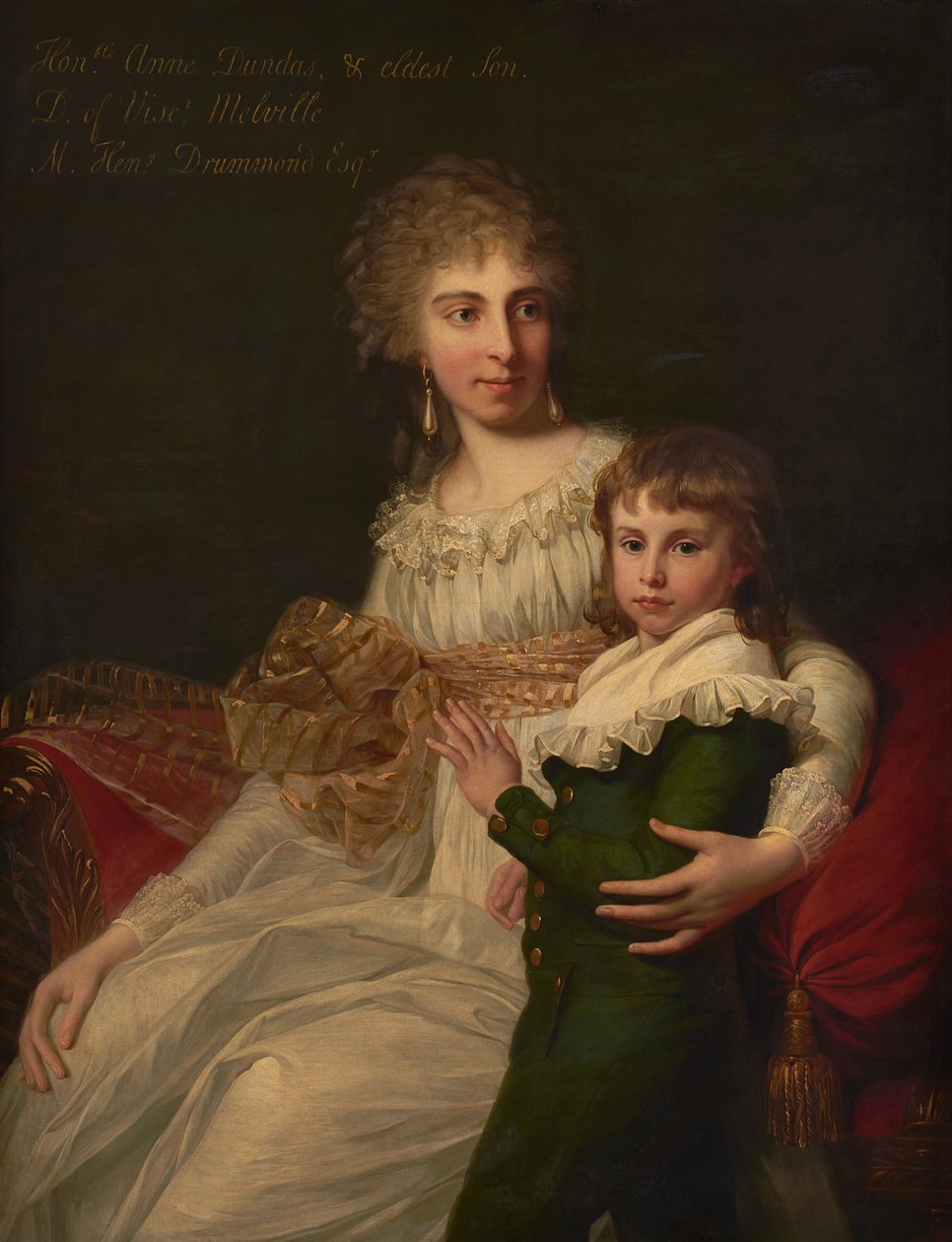 A honvéd arcképe. Mrs. Henry Drummond fiával, Henryvel (olaj, vászon) alkotó: Jean Laurent Mosnier