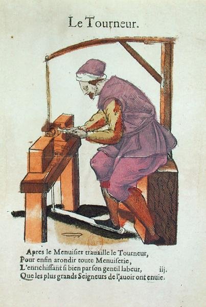 A faesztergályos (színes gravírozás) alkotó: Jean Leclerc