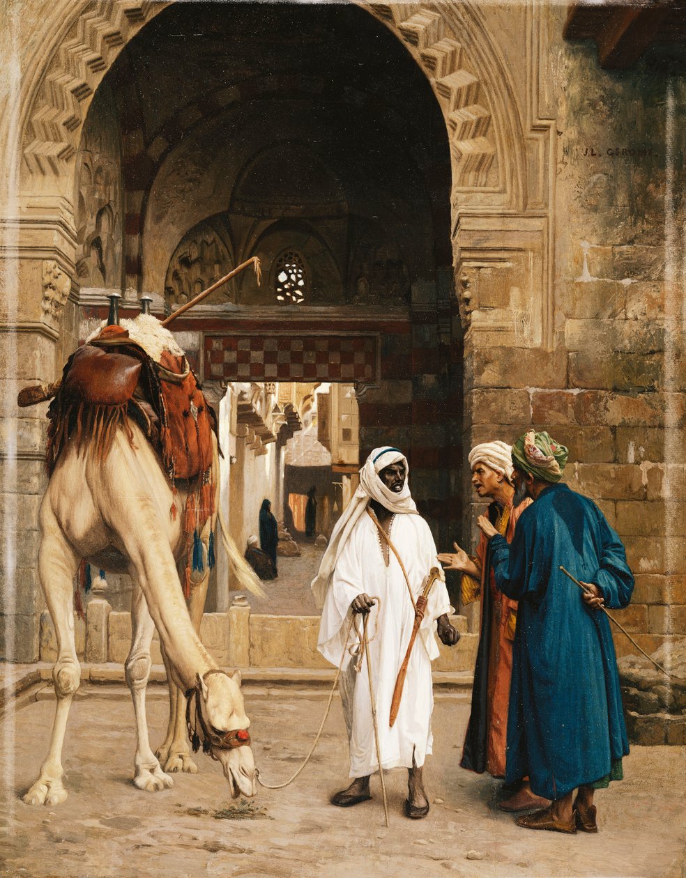 Vita az arabok között; Dispute d"Arabok, 1872 alkotó: Jean Leon Gerome