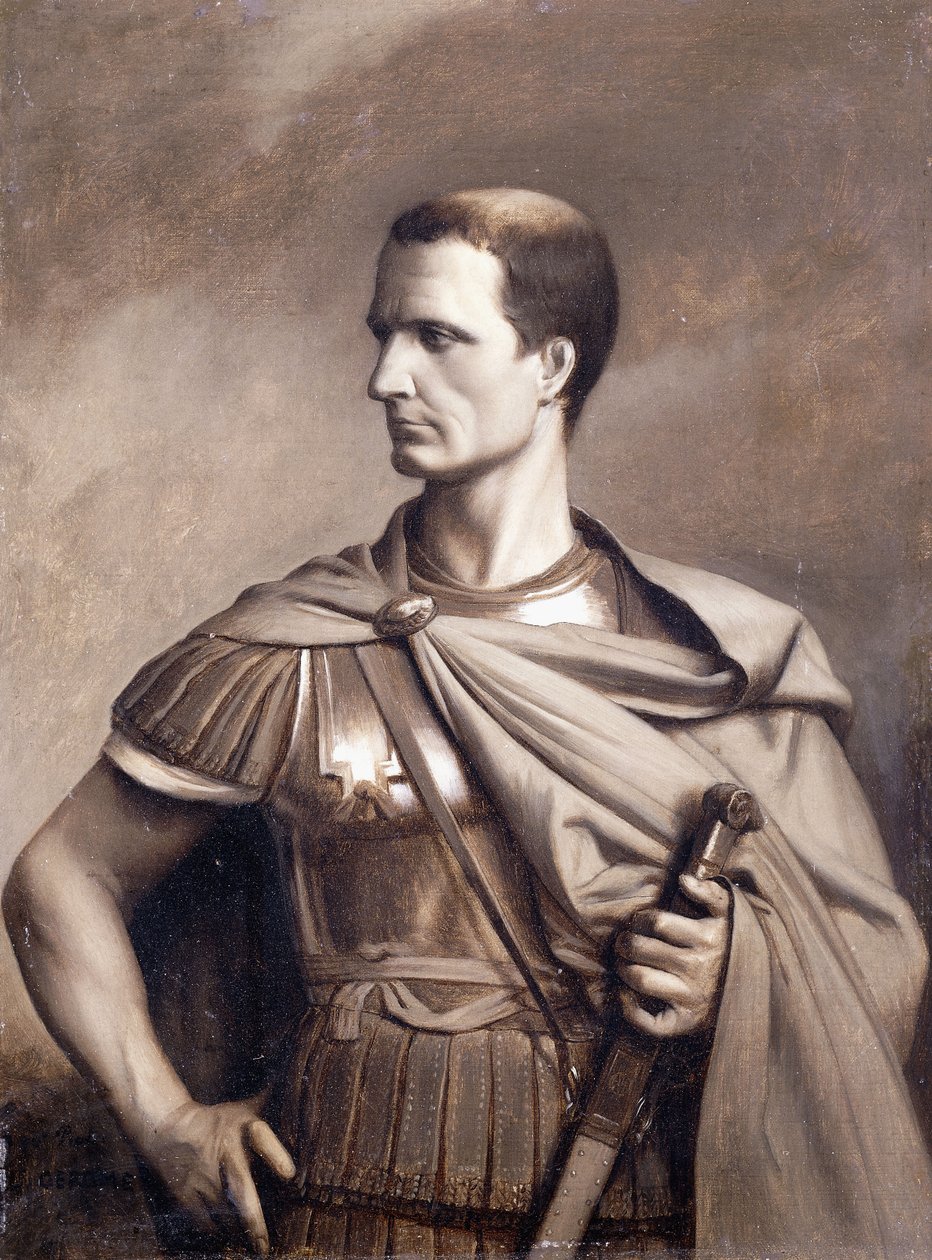 Julius Caesar portréja, félalakos, alkotó: Jean Leon Gerome