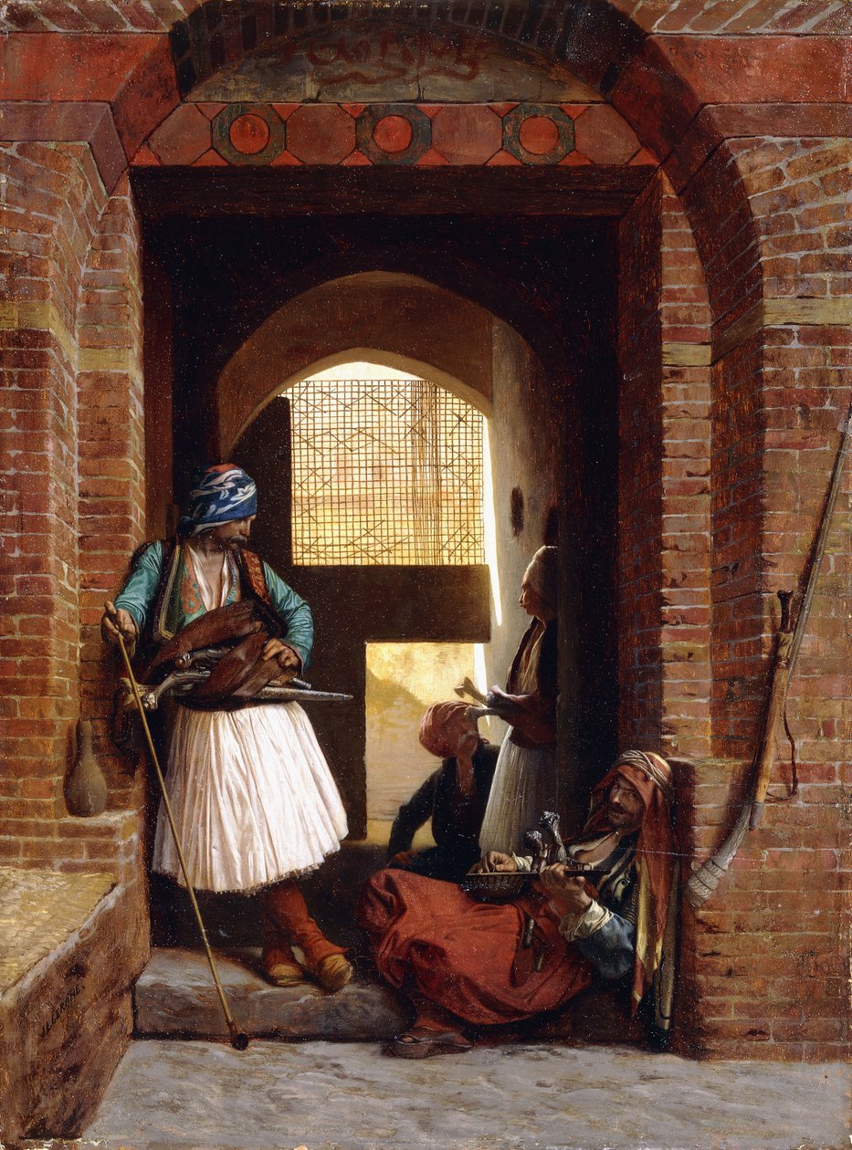 Arnaut testőrök Kairóban, 1861 alkotó: Jean Leon Gerome
