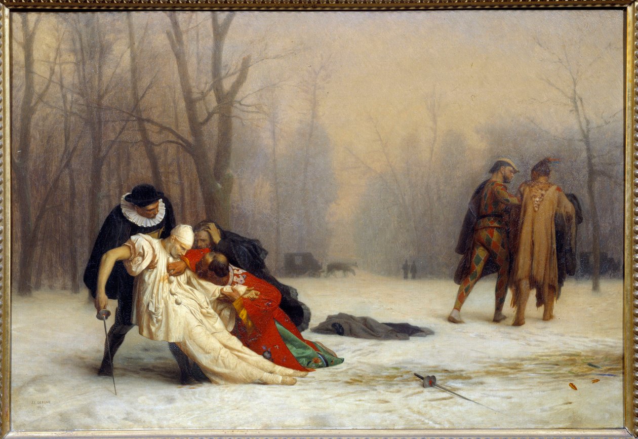 Párbaj labda maszk után Jean Leon Gerome (1824-1904) festménye alkotó: Jean Leon Gerome