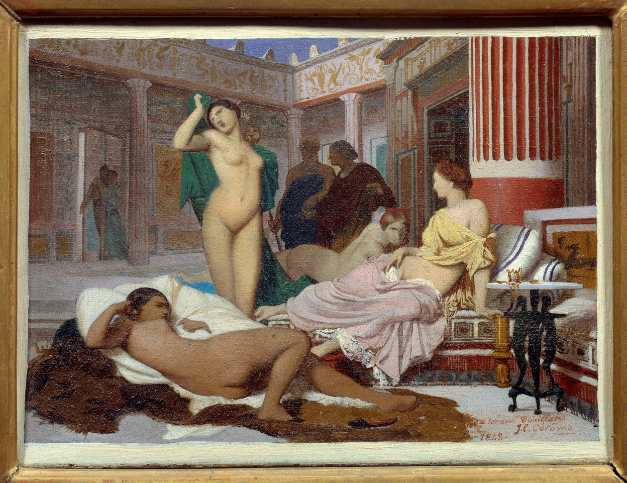 Görög belső tér. Jean Leon Gerome (1824-1904) festménye alkotó: Jean Leon Gerome