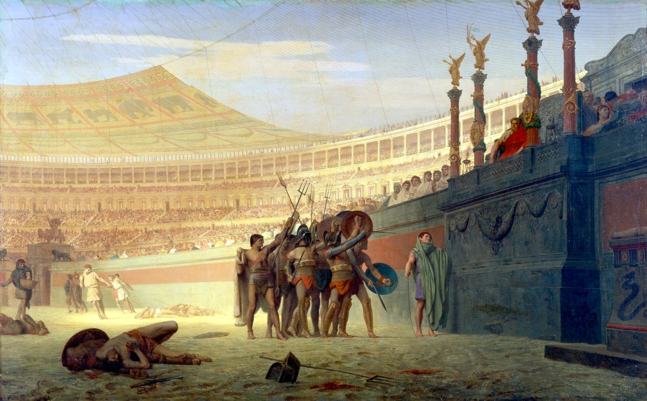 Üdv Caesar! Mi, akik hamarosan meghalunk, köszöntünk neked, 19. század alkotó: Jean Leon Gerome