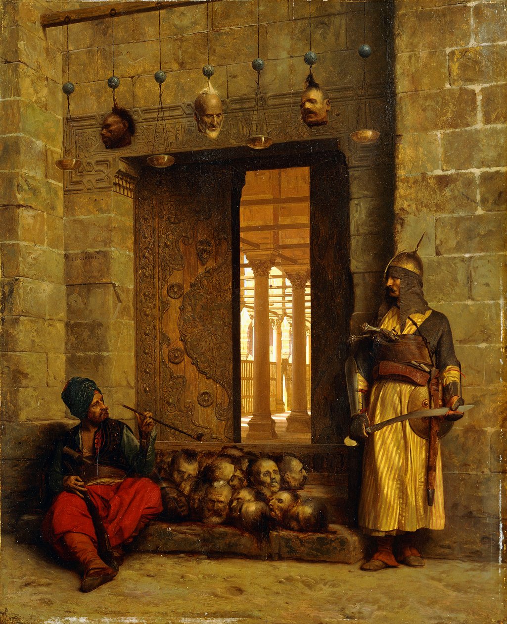A lázadó bégek fejei az El Assaneyn mecsetben, 1866 alkotó: Jean Leon Gerome