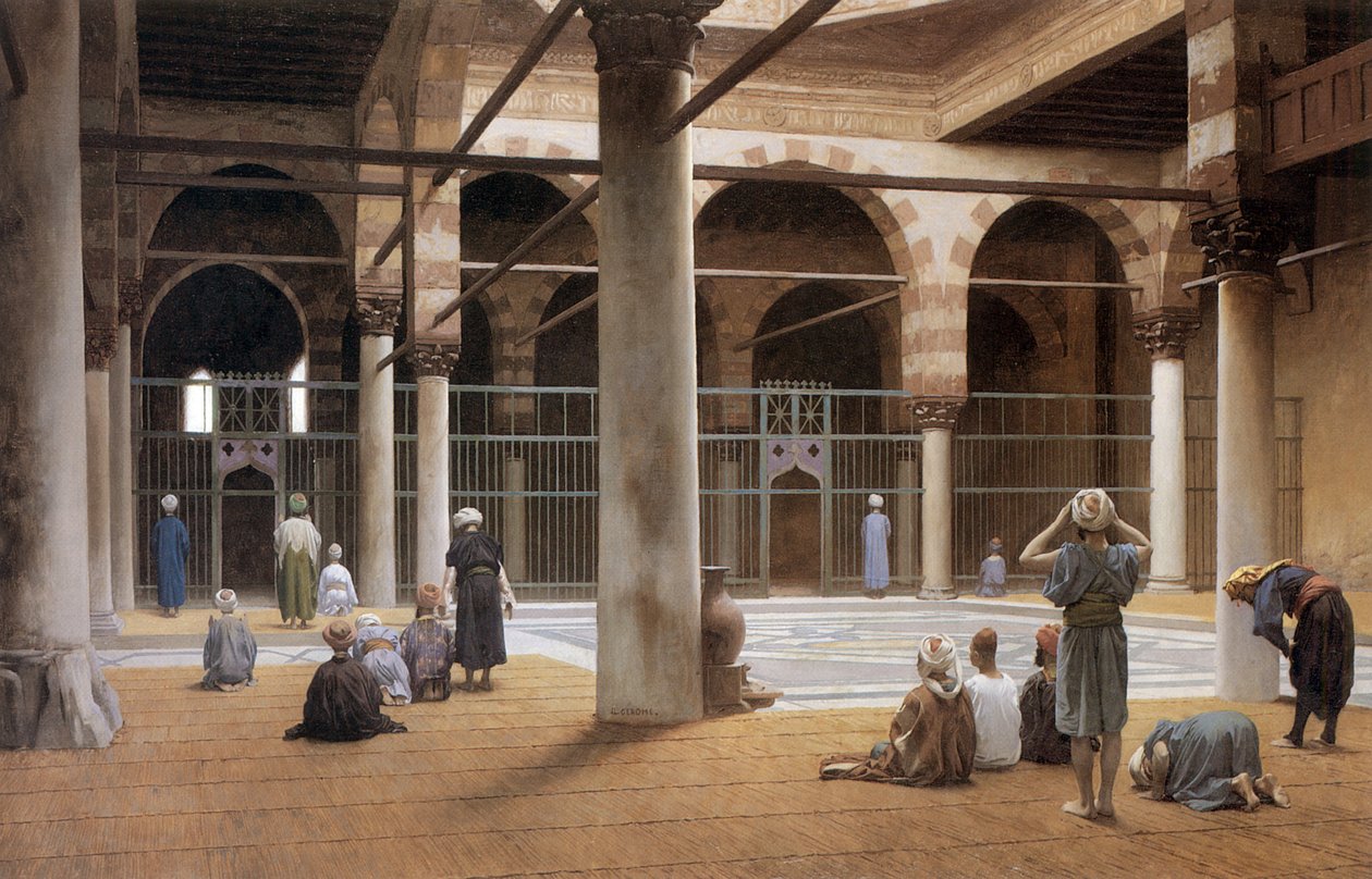 Interieur de mosquee en 1870 par Jean Leon Gerome memorial art gallery of the University of Rochester alkotó: Jean Leon Gerome