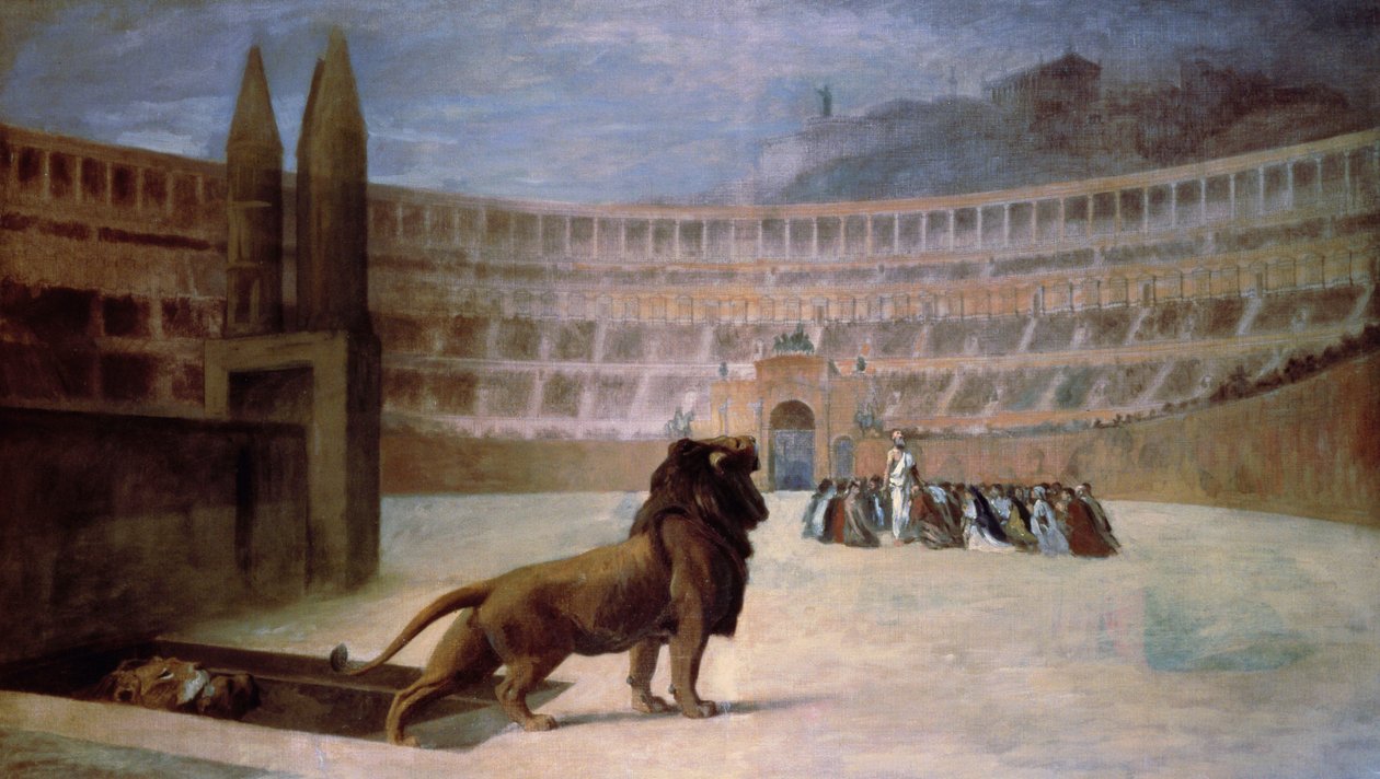 A keresztény mártírok utolsó imája. Jean-Leon Gerome (Jean Leon Gerome) festménye. alkotó: Jean Leon Gerome