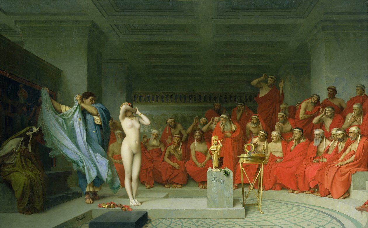 Phryne az Areopágus előtt alkotó: Jean Leon Gerome