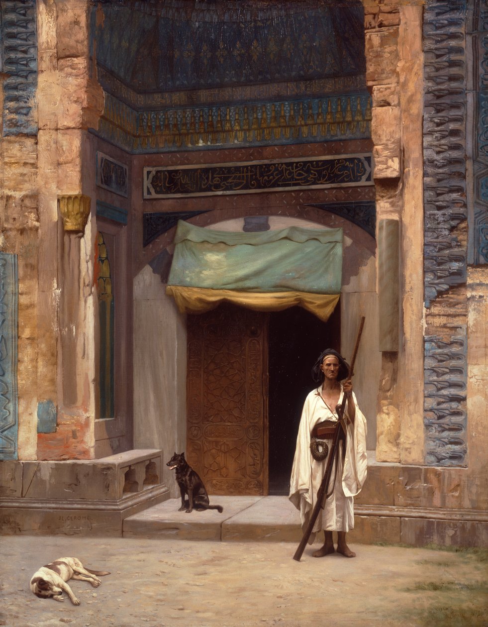 A Zöld Mecset portálja (olaj, vászon) alkotó: Jean Leon Gerome