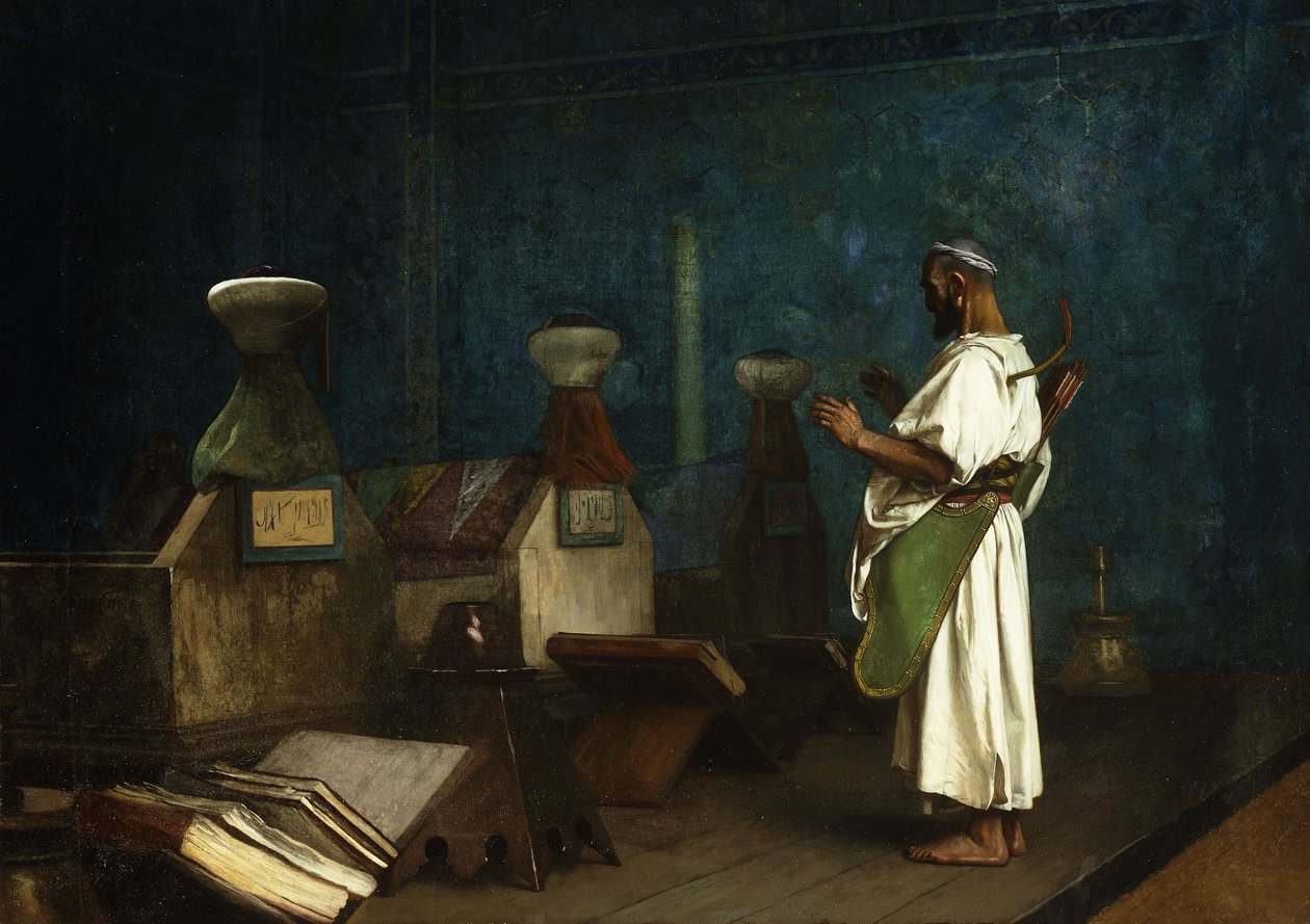 Imádság a szultán sírjánál; Le Tombeau des Kalifes a Brousse, 1878 alkotó: Jean Leon Gerome