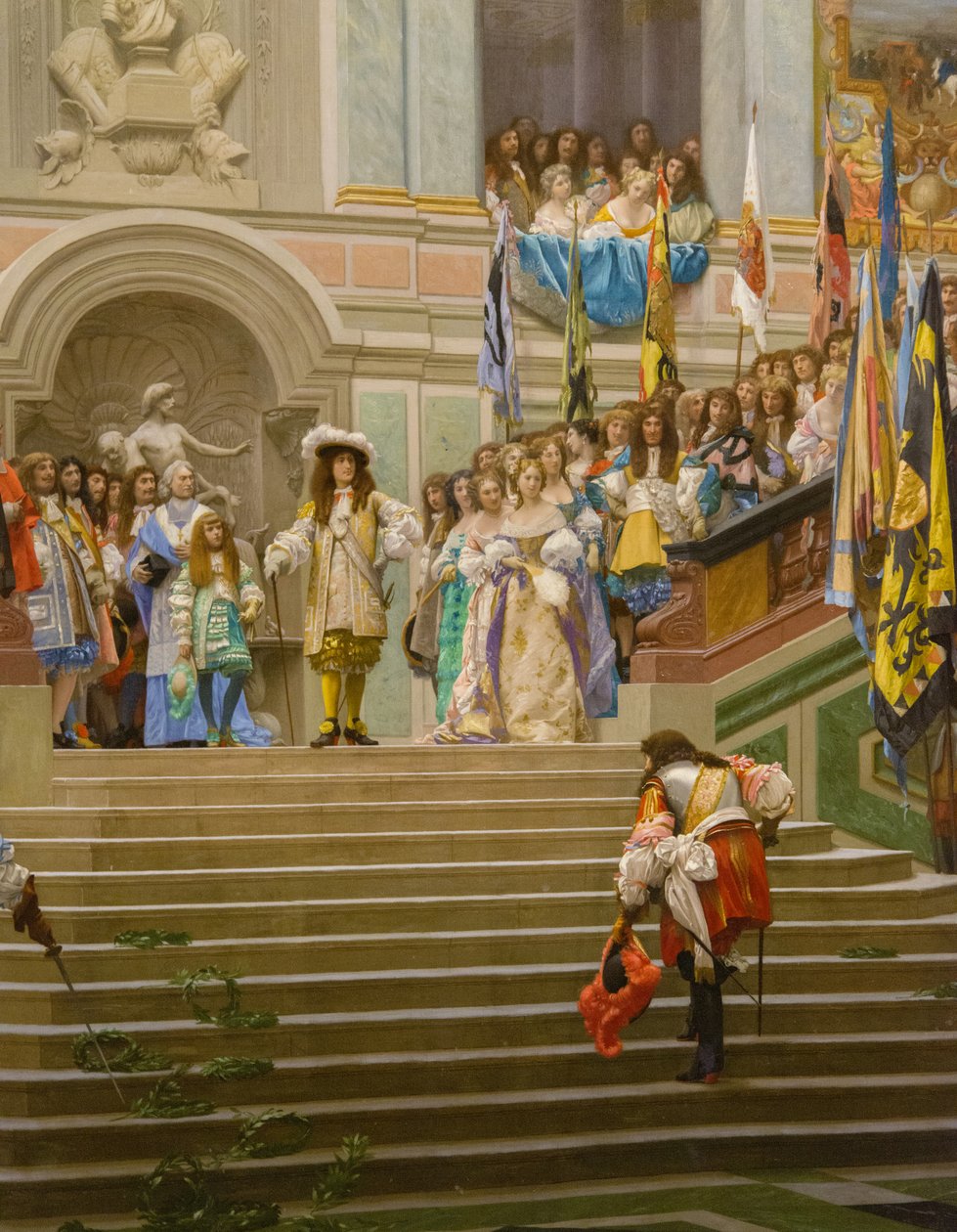 Louis 2 de Bourbon Conde fogadtatása szerint a Grand Conde Louis 14 a Versailles-ban 1674-ben alkotó: Jean Leon Gerome