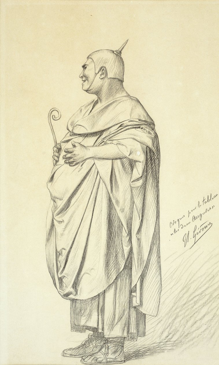 Tanulmány a két Augur számára, alkotó: Jean Leon Gerome
