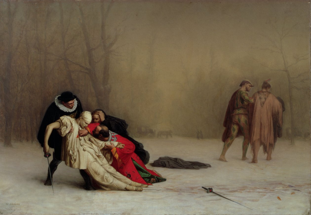 Párbaj az álarcos után alkotó: Jean Leon Gerome