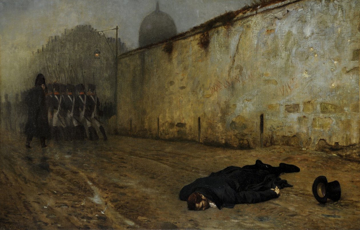 Ney marsall kivégzése (olaj, vászon) alkotó: Jean Leon Gerome