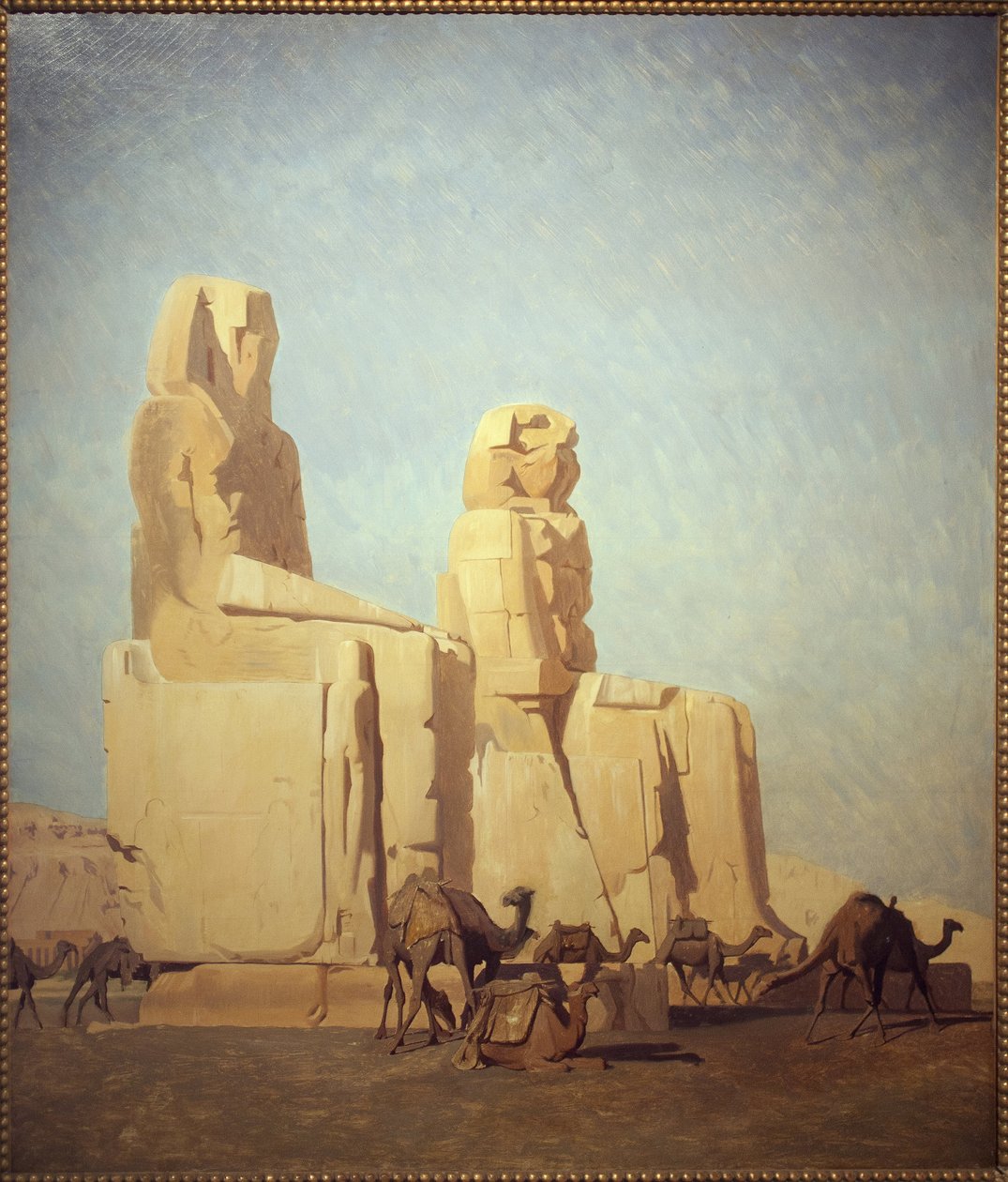 A thébai kolosszus, Memnon és Sesostris. Tanulmány. Jean Leon Gerome (1824-1904) festménye, Olaj, vászon alkotó: Jean Leon Gerome