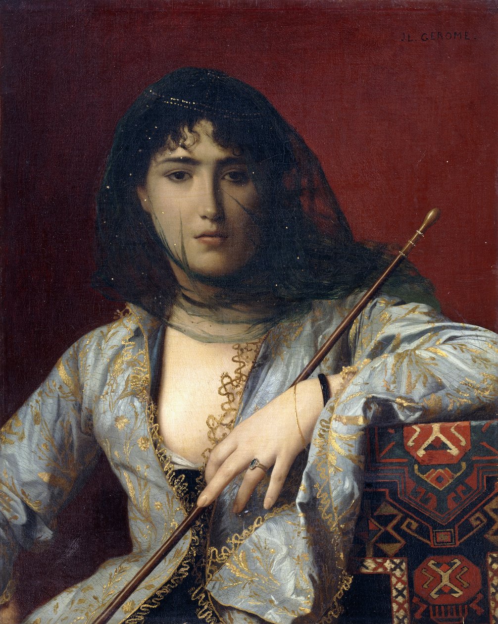 Fátyolos cserkesz hölgy, alkotó: Jean Leon Gerome