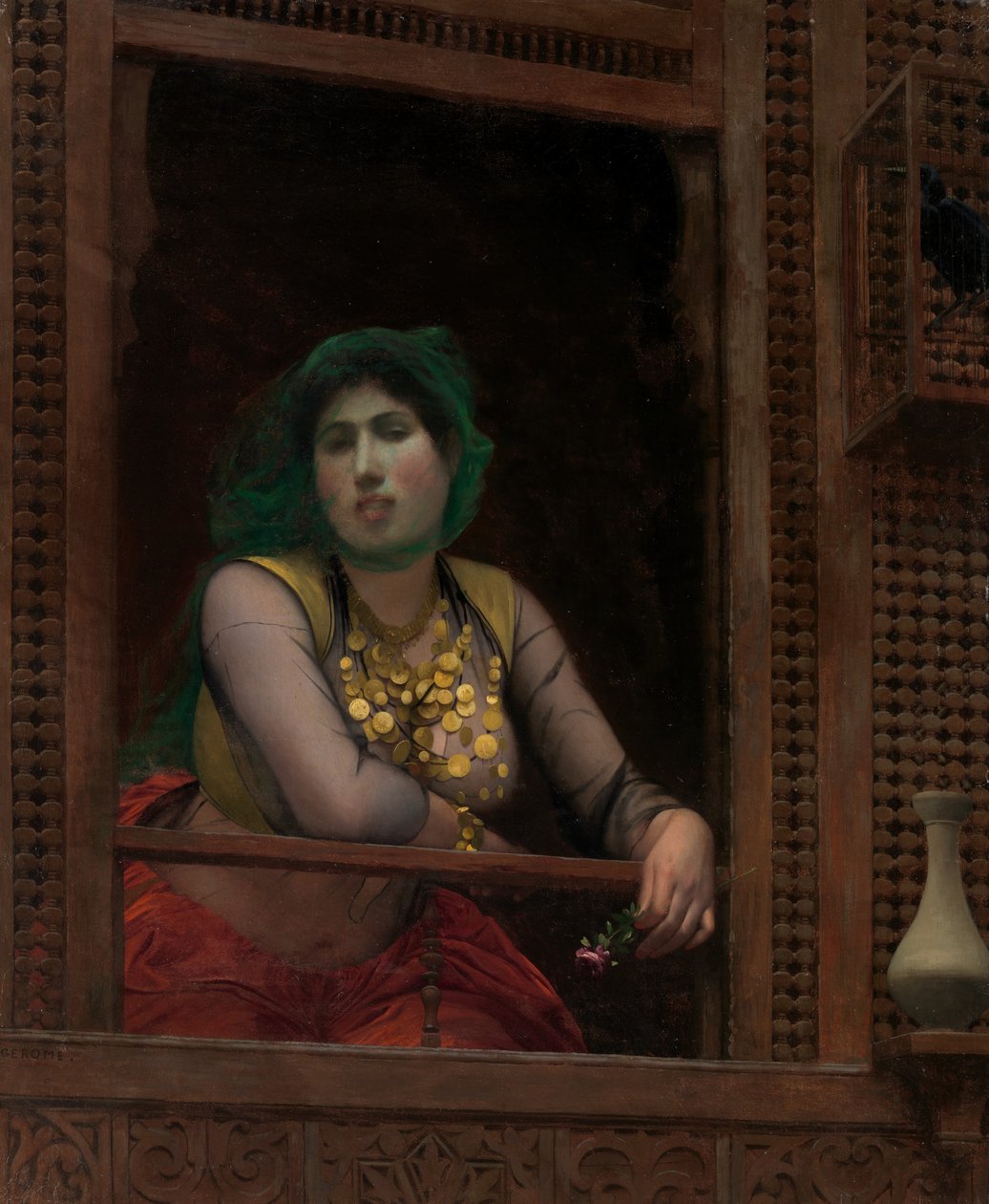 Nő az erkélyen, 1887-88. alkotó: Jean Leon Gerome