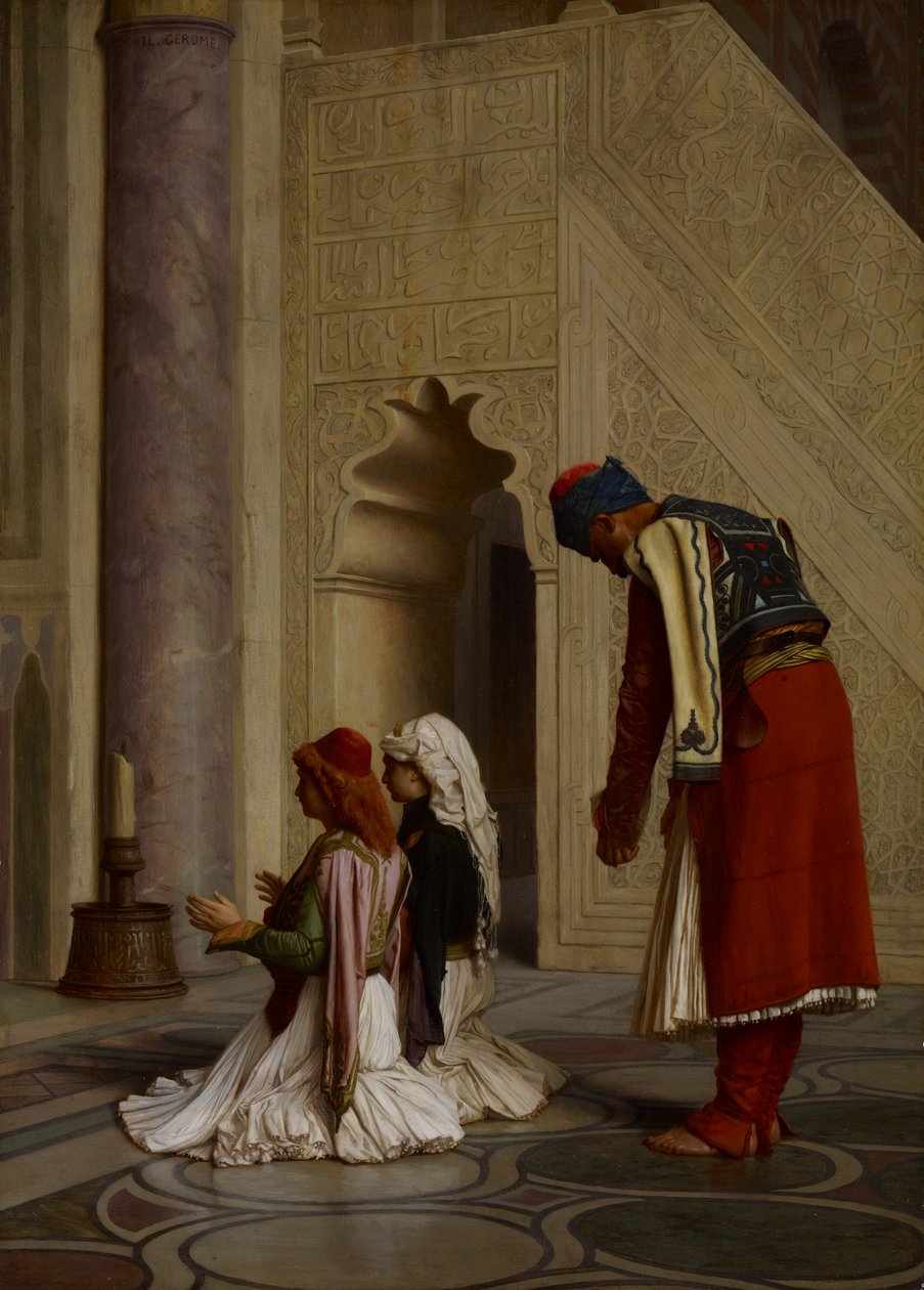 Fiatal görögök a mecsetben alkotó: Jean Leon Gerome