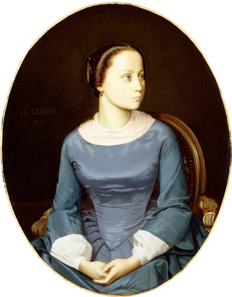 Fiatal nő kékben, 1852 alkotó: Jean Leon Gerome
