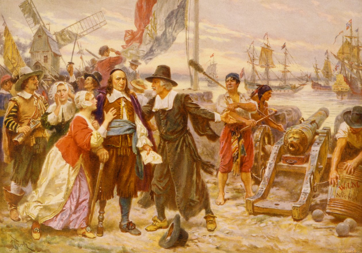 Új Amszterdam bukása, 1930 körül (fotomechanikai nyomat) alkotó: Jean Leon Gerome Ferris