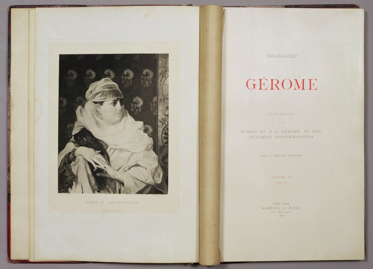 Konstantinápolyi nő, Jean-Leon Gerome műveinek gyűjteményéből 100 fotógravírban, 1881 (fotogravír) alkotó: Jean Leon after Gerome