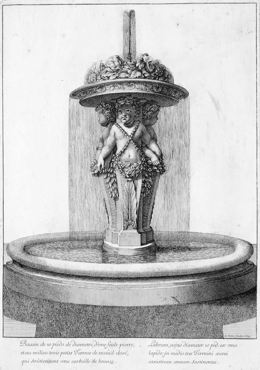 Szökőkút terve, 1673 alkotó: Jean Lepautre