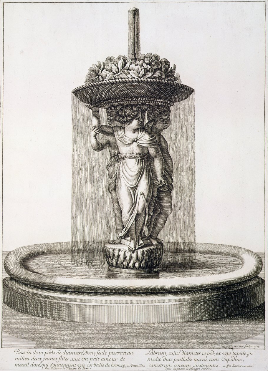 Szökőkút terve, 1673 alkotó: Jean Lepautre