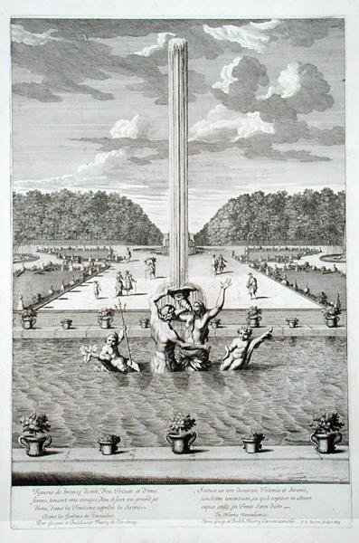 Szökőkút Tritonnal és szirénákkal, Versailles alkotó: Jean Lepautre
