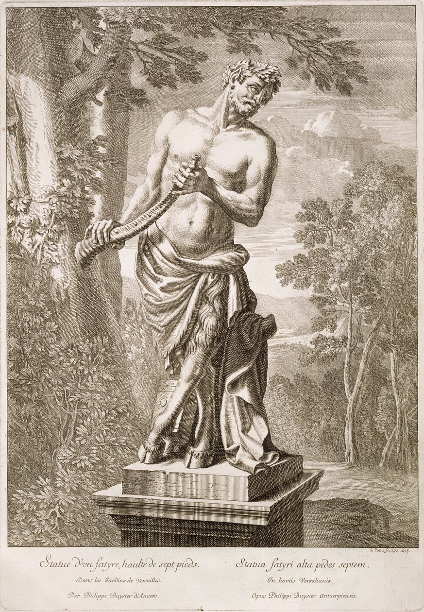 Philip de Buyster szatír állapota Versailles-ban, 1675 alkotó: Jean Lepautre