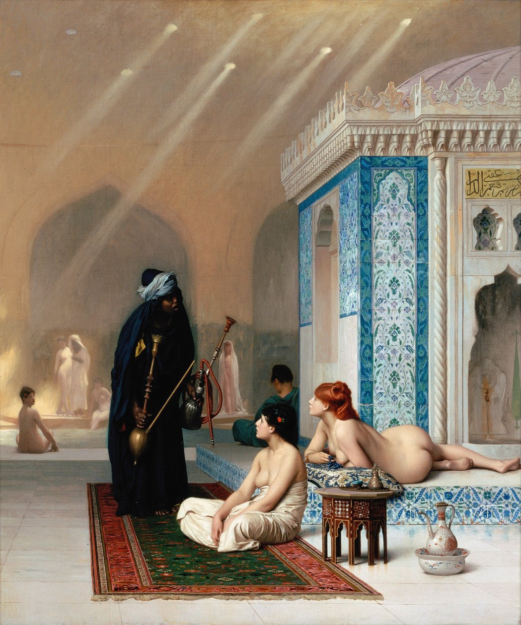 Medence egy háremben alkotó: Jean Leon Gerome